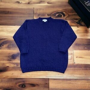 Fenn Wright And Manson Mohair Blend Purple Chunky Knit Sweater